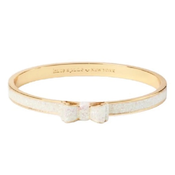 $68 Kate Spade take a bow opal glitter bow bangle bracelet - Picture 1 of 5